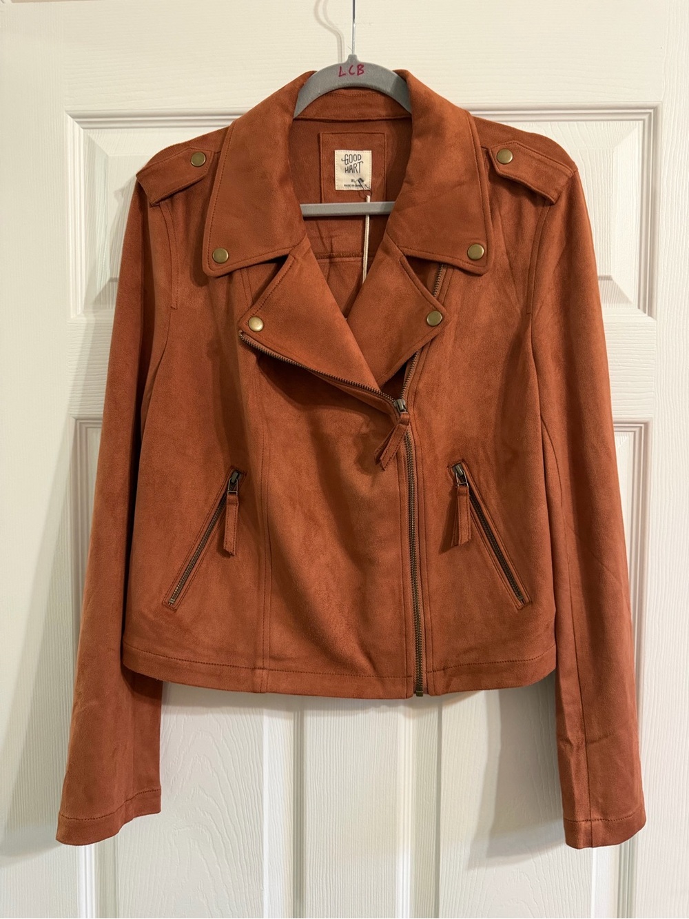Matilda Jane Rust Suede Moto Jacket